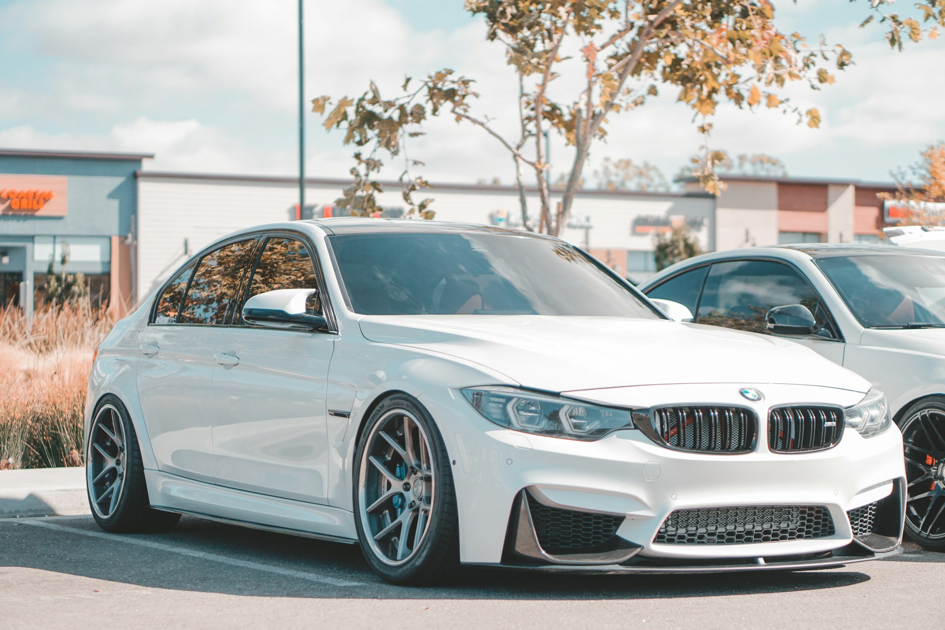 BMW 3 Series F30 fitted with carbon fibre parts