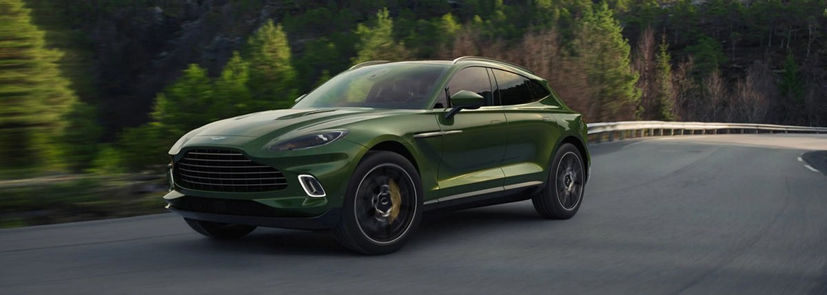 Aston Martin DBX fitted with carbon fibre parts